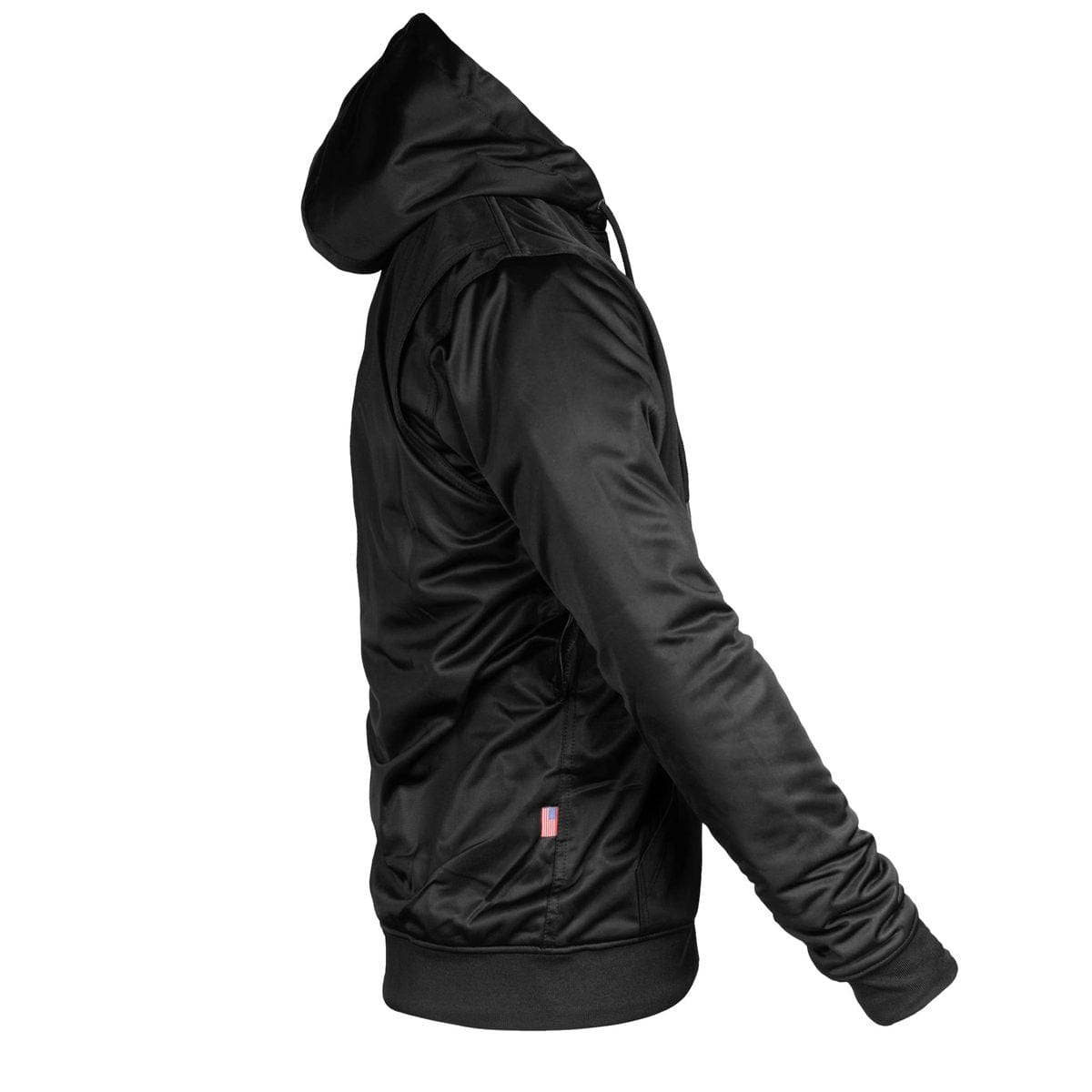 Black Solid Ultra Protective Hoodie with Level 1 Pads